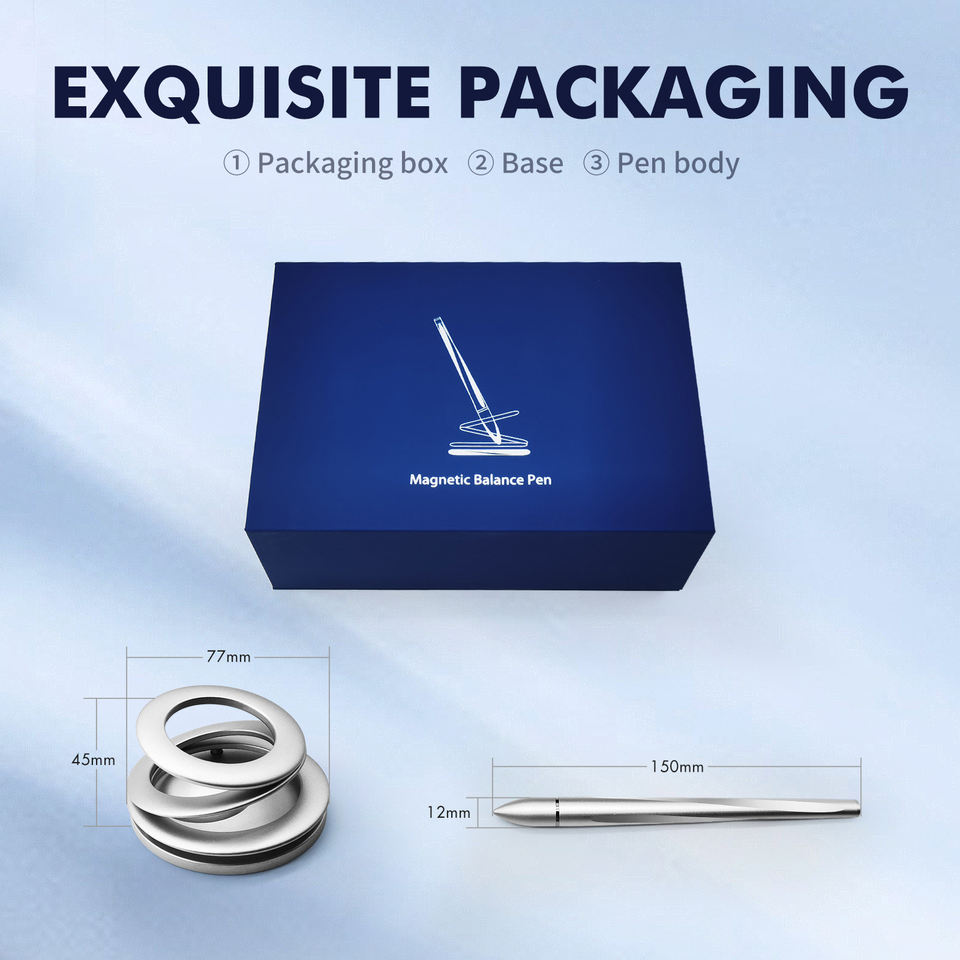 Holiday Gift Sets Office Business Artwork Desk Decorations Magnetic Levitation Ballpoint Pen with Stand