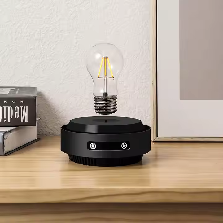 HCNT Magic Magnetic Levitating LED Light Bulb Automatic Floating Lamp Table Middle-Sized Glass Dimmable Gift for Home Bedroom