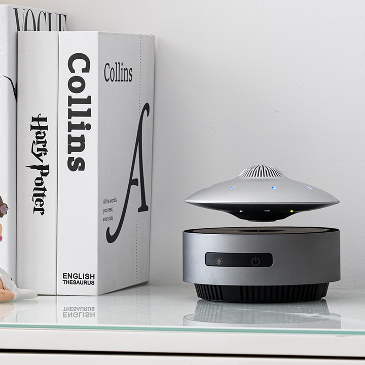 HCNT Auto-Rise Levitation Portable UFO Speaker with Wireless 3D Sound Perfect Gift for Home Office Middle Sized for Living Room