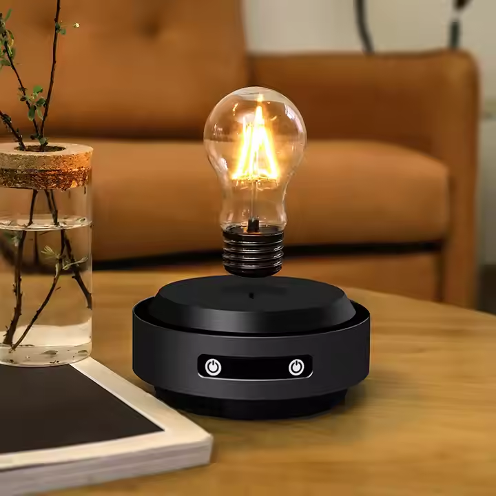 HCNT Magic Magnetic Levitating LED Light Bulb Automatic Floating Lamp Table Middle-Sized Glass Dimmable Gift for Home Bedroom