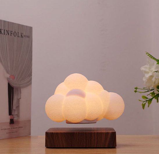 Warm White LED light Magnetic Levitating Cloud Lamp Personalized Design Floating Night Light For Bedroom Decor Light Lamp