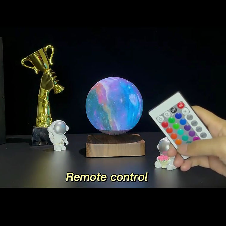2024 Hot Sell Magnetic Levitating Galaxy Lamp Smart Embossing Printed Wireless Induction Christmas Gift Home Decoration