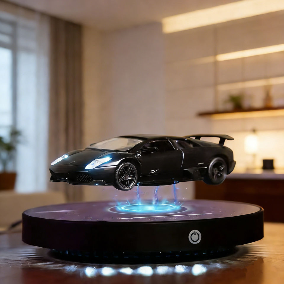HCNT Factory Magnetic Floating Aluminum Alloy Polished Car Display Model Levitation Diecast Cars Sport Car For Boy's Gift