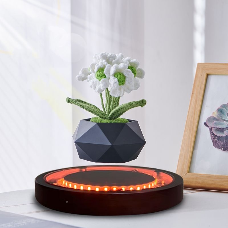 Magnetic Levitation Wooden Bonsai pots for plants Floating HCNT FLOWER POT levitation plastic plant pots for home decor