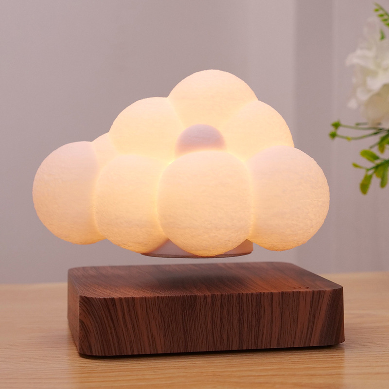 Warm White LED light Magnetic Levitating Cloud Lamp Personalized Design Floating Night Light For Bedroom Decor Light Lamp