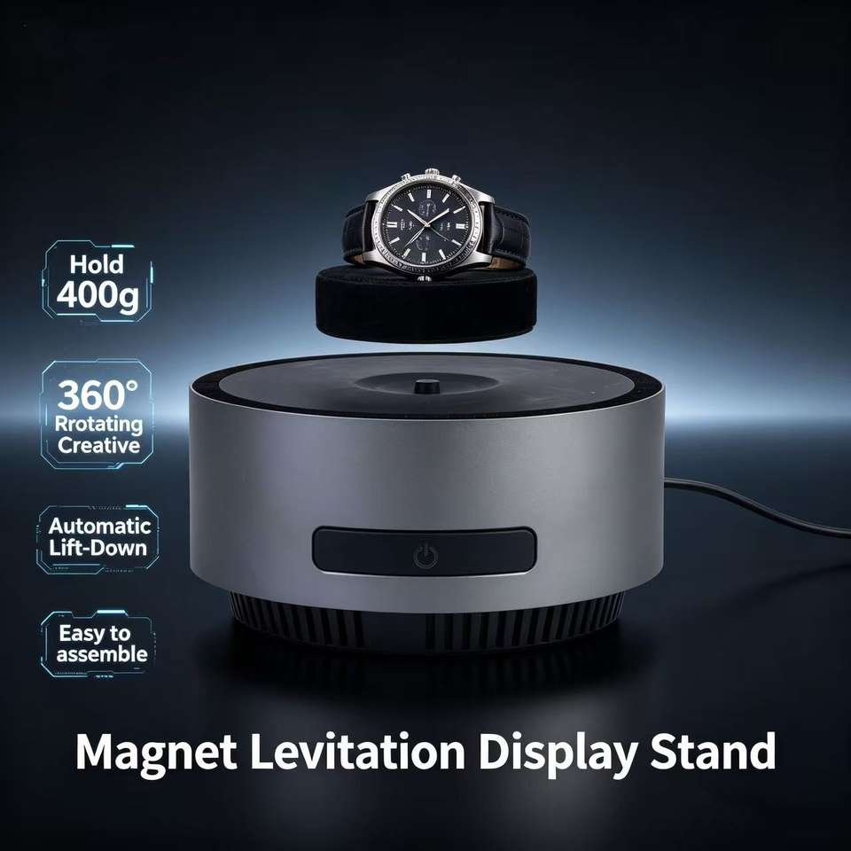 Art Decor Auto Lift Magnetic Levitating Display Stand Touch Button Floating Perfume Platform Decorations for Jewelry Advertising
