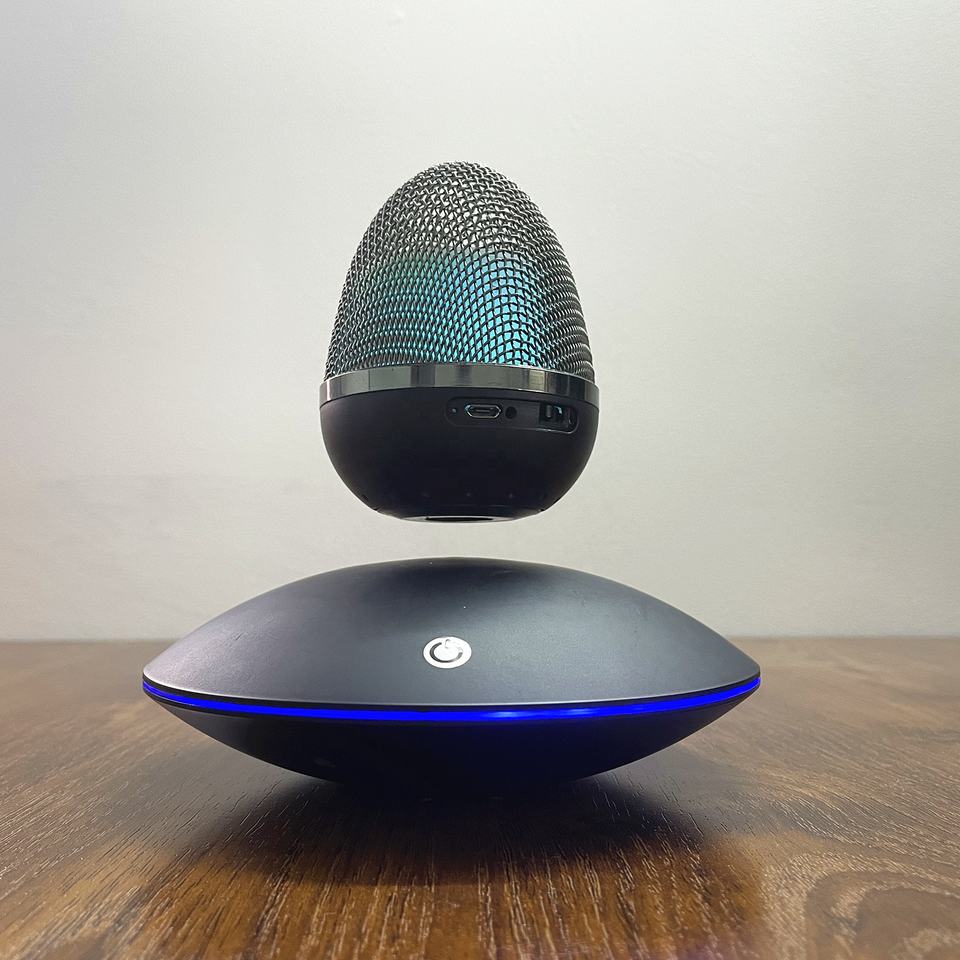 Magnetic Levitating Bluetooth 2.1 Round Speaker RGB Color Multi-Plug Compatible Fashionable Personalized Christmas Gift Home