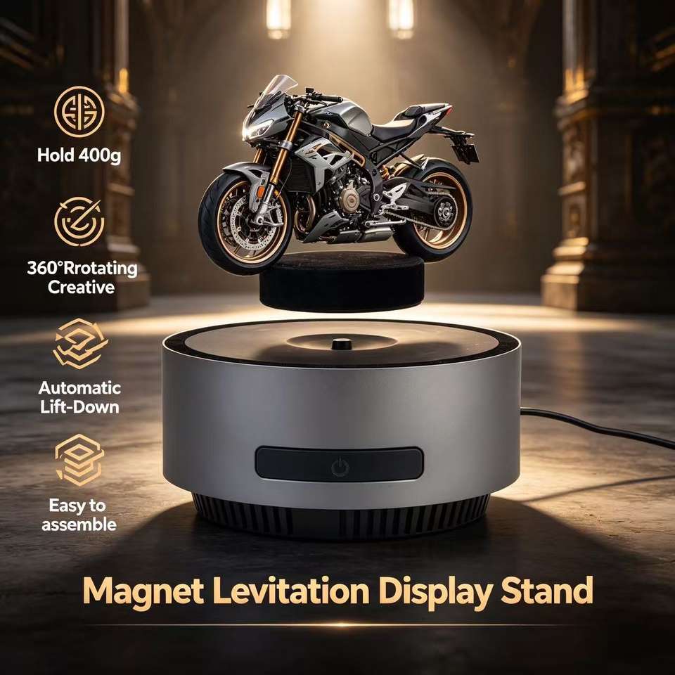 Art Decor Auto Lift Magnetic Levitating Display Stand Touch Button Floating Perfume Platform Decorations for Jewelry Advertising