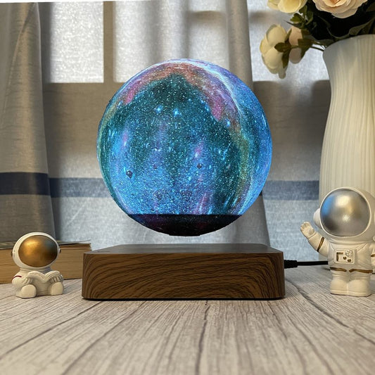 2024 Hot Sell Magnetic Levitating Galaxy Lamp Smart Embossing Printed Wireless Induction Christmas Gift Home Decoration