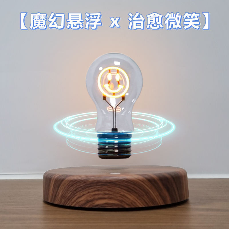 Hot Selling ABS Modern Smile Shape LED Floating Light Bulb Touch Control Magnetic Levitating Plug-In Living Room Factory Price