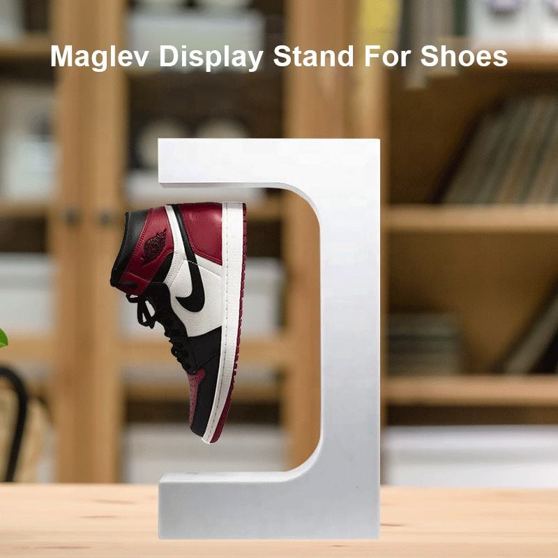 Customization LED Light Function Magnetic Floating Levitating Sneakers Sport Shoes As Display