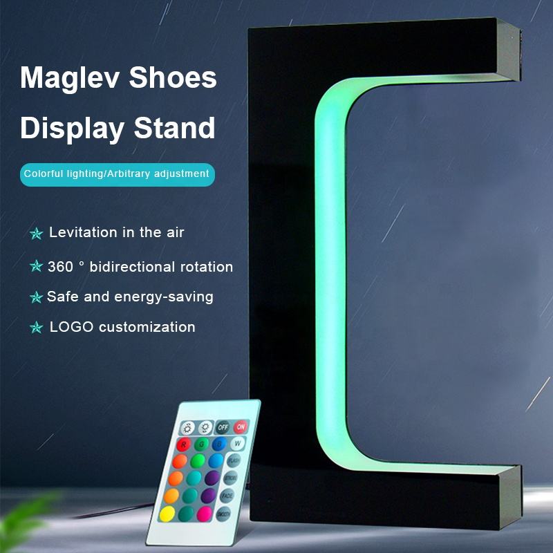Customization LED Light Function Magnetic Floating Levitating Sneakers Sport Shoes As Display