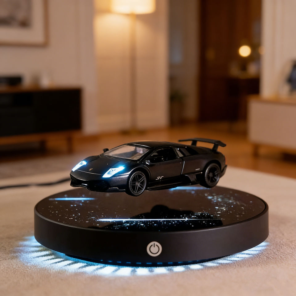 HCNT Factory Magnetic Floating Aluminum Alloy Polished Car Display Model Levitation Diecast Cars Sport Car For Boy's Gift