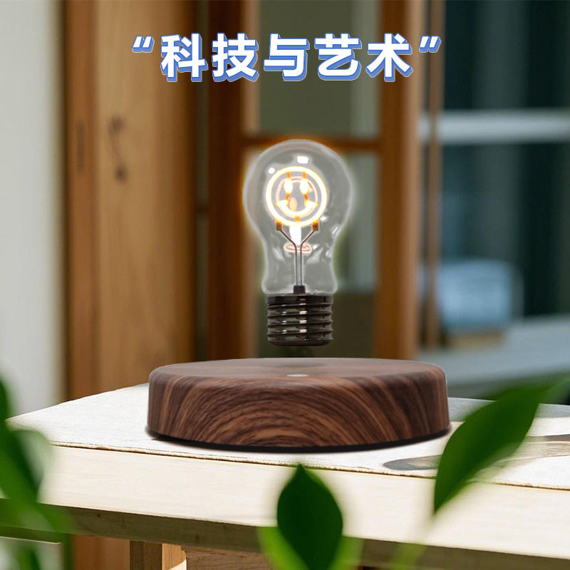 Hot Selling ABS Modern Smile Shape LED Floating Light Bulb Touch Control Magnetic Levitating Plug-In Living Room Factory Price