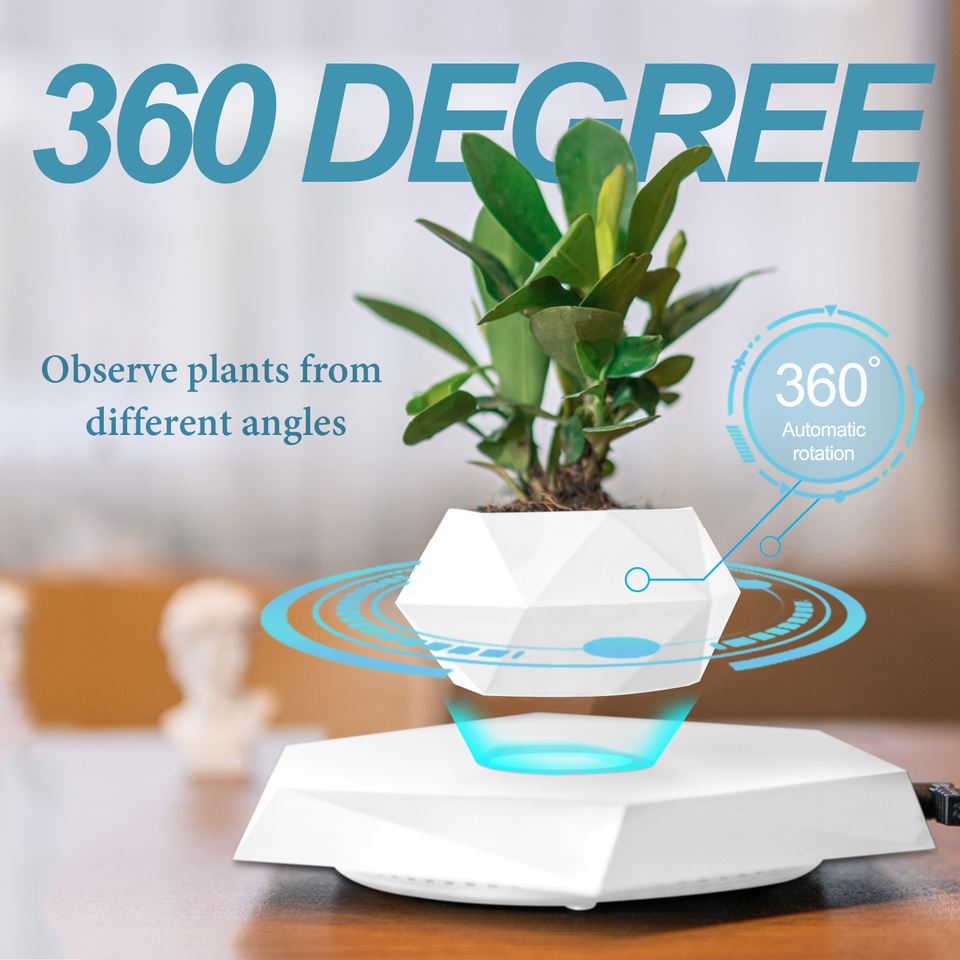 Factory Price Magnetic Levitation Bonsai Pot Floating Flower Pot Personalized DIY Art Deco Decorative Air Bonsai Cup Diwali