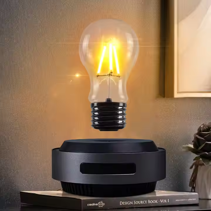 HCNT Magic Magnetic Levitating LED Light Bulb Automatic Floating Lamp Table Middle-Sized Glass Dimmable Gift for Home Bedroom