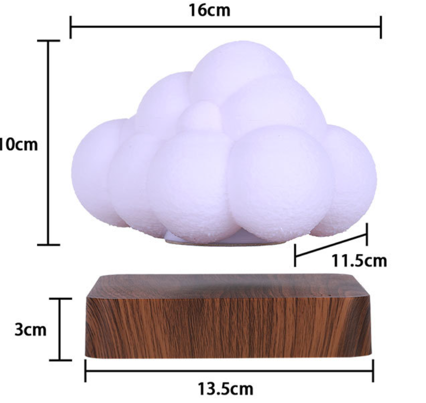 Warm White LED light Magnetic Levitating Cloud Lamp Personalized Design Floating Night Light For Bedroom Decor Light Lamp