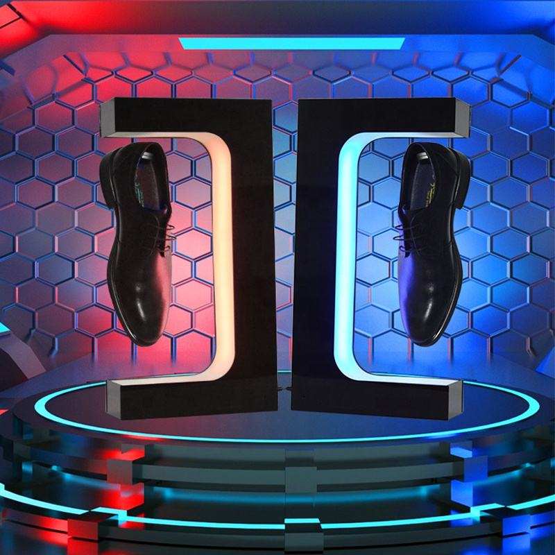 Customization LED Light Function Magnetic Floating Levitating Sneakers Sport Shoes As Display