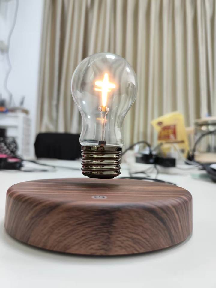 Modern Cross-Shape ABS Magnetic Levitating Floating Night Light Bulb Hot Selling Home Use Plug-In Power Supply Factory Price