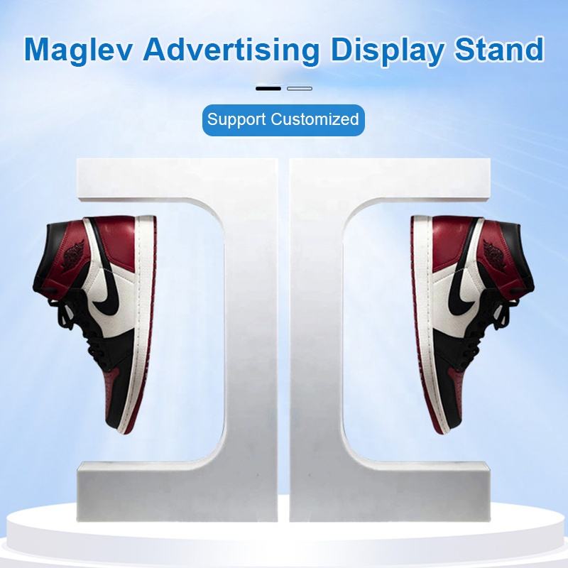 Customization LED Light Function Magnetic Floating Levitating Sneakers Sport Shoes As Display