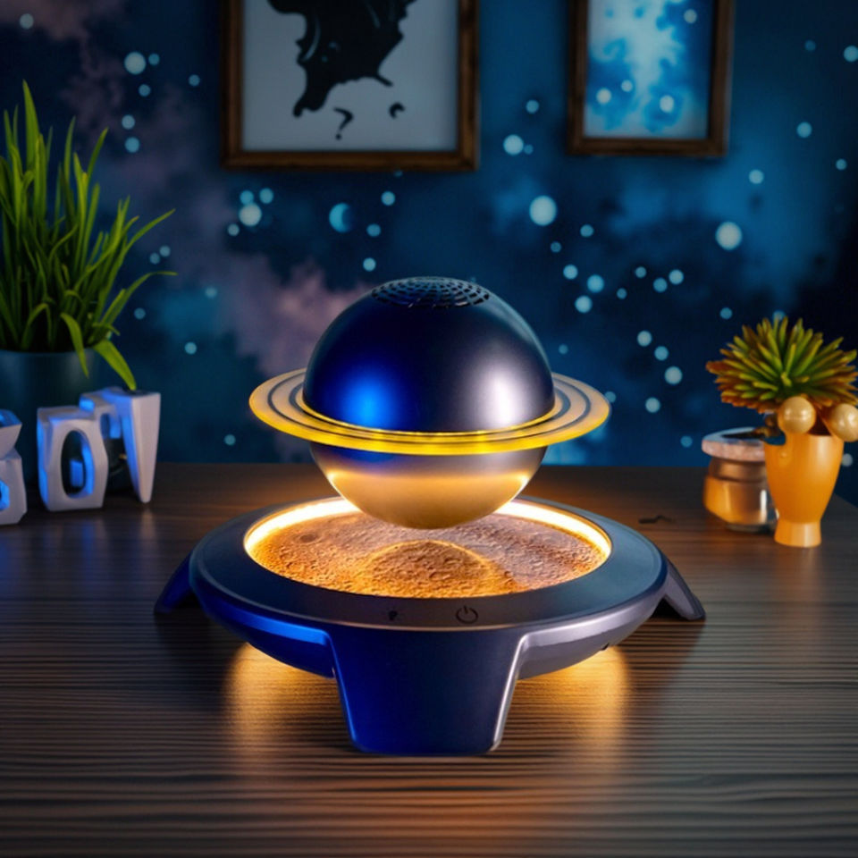 HCNT   Music Magnetic levitating Saturn Rocket star light Space design