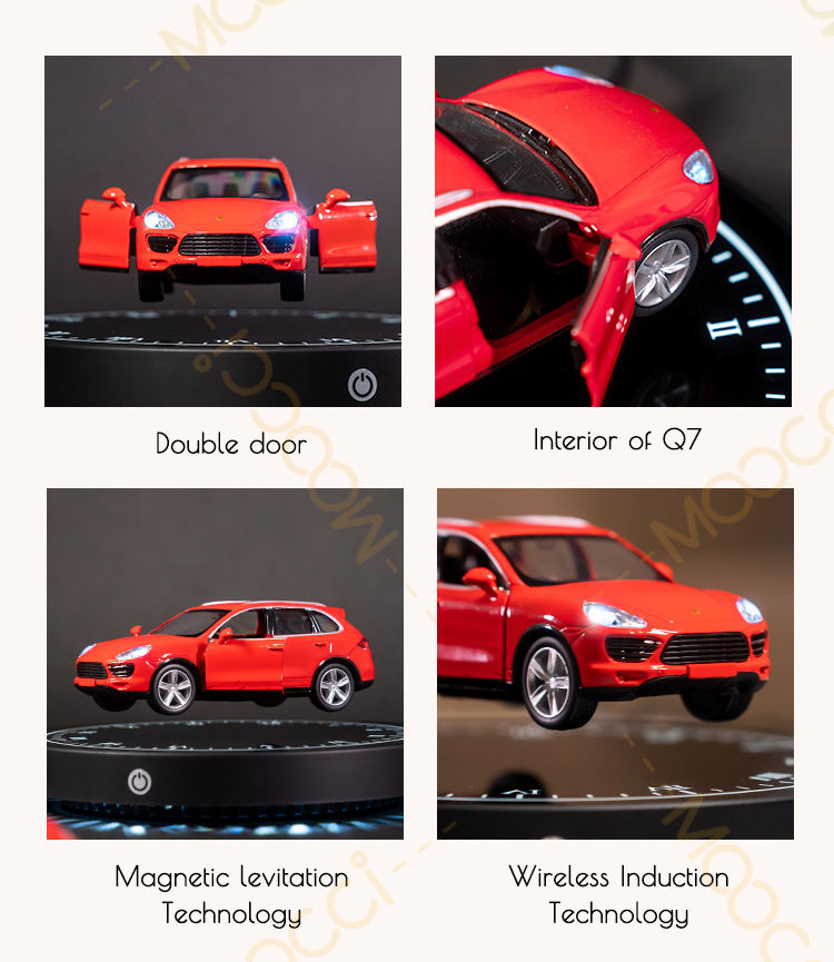1:36 Double Opening Doors P-Car Model Stylish Desktop Decoration Gifts Magnetic Levitation Floating Diecast Car for Enthusiasts